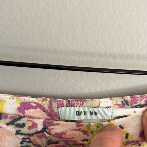 KIMCHI BLUE ANTHROPOLOGIE WOMENS FLORAL SKIRT Size 4 - Picture 8 of 9